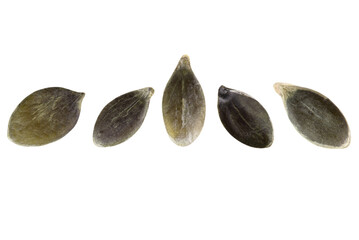 Pumpkin seeds isolated on transparent background.
