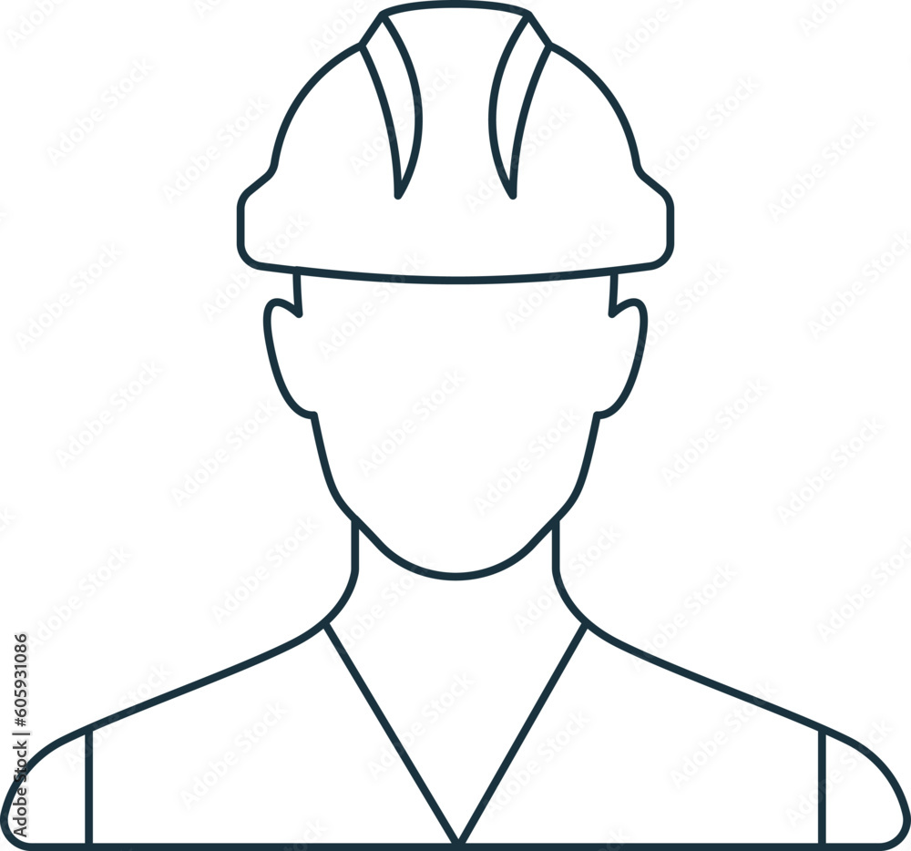 Poster labourer icon. monochrome simple sign from construction instruments collection. labourer icon for lo
