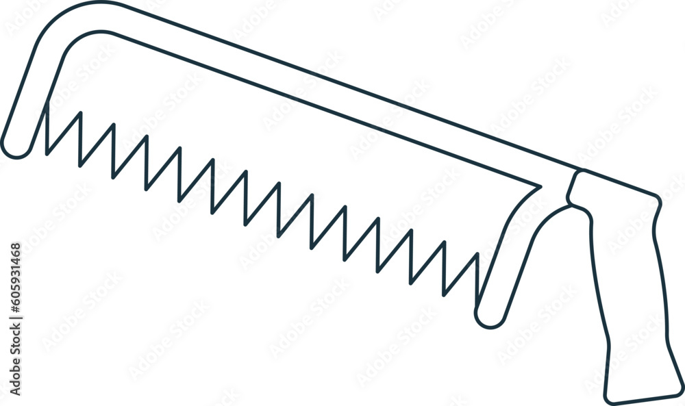 Poster hacksaw icon. monochrome simple sign from construction instruments collection. hacksaw icon for logo