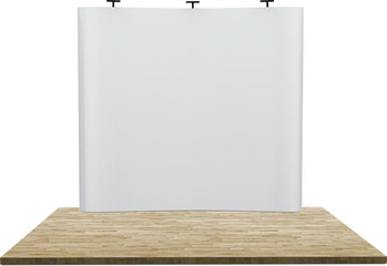 Trade Exhibition Show Booth Stage Isolated 3D Rendering