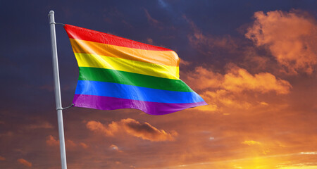  LGBT Pride flag The rainbow flag, also known as the gay pride or simply pride , is a symbol of lesbian, gay, bisexual, and transgender (LGBT) pride