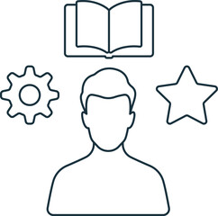 Competence icon. Monochrome simple sign from core values collection. Competence icon for logo, templates, web design and infographics.