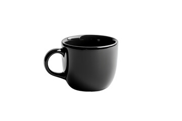 Isolated Black Cup on transparent Background, Generative Ai