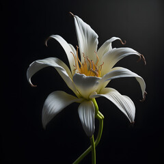 blooming lily, showcasing its elegant petals and alluring fragrance. Generative AI