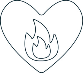 Passion icon. Monochrome simple sign from core values collection. Passion icon for logo, templates, web design and infographics.