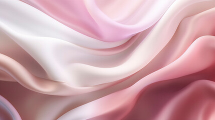 Obraz premium Pink and white soft silk background - Generative AI