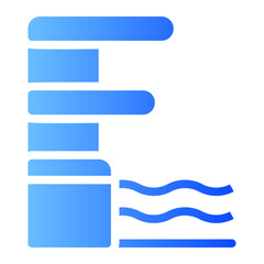 aquatic sports gradient icon