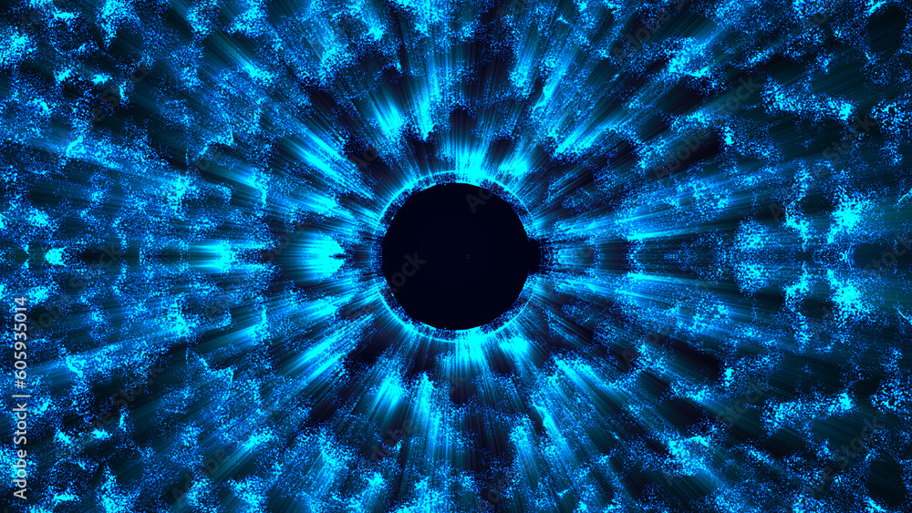 Wall mural big data visualization. abstract dynamic particles. abstract space background on a scientific astron