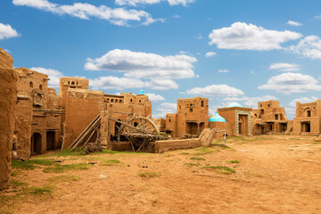 Panorama of Sarai-Batu. Scenery of the Medieval city, the capital of the Golden Horde. Stylization....