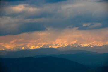 Cloudy sky landscape background