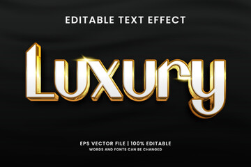 Luxury gold 3d editable text effect