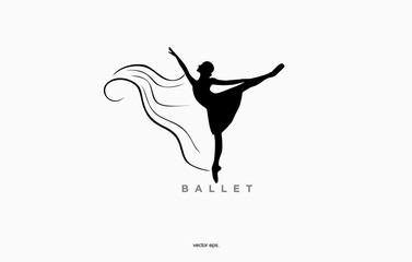 Ballet icon logo vector design template, Abstract people logo design. Harp logo, Gym, fitness, running trainer vector colorful logo. Active Fitness, sport, dance web icon and symbol 