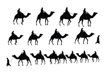 Camel Silhouettes. Vector Image, camel silhouettes
