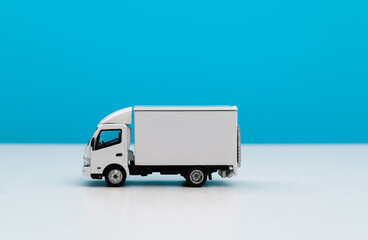 Background of white delivery truck
