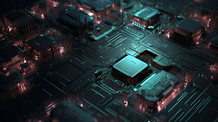 Obraz premium computer circuit board