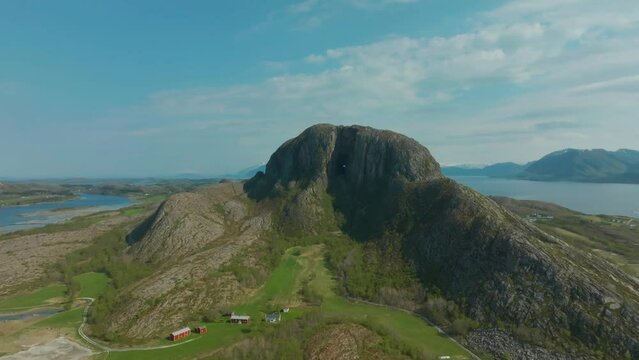 Torghatten, the legendary mountain with its distinctive hole all the way through