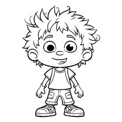 Coloring page boy