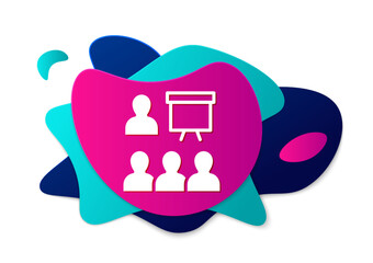 Color Training, presentation icon isolated on white background. Abstract banner with liquid shapes. Vector