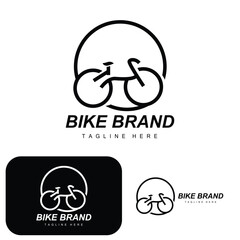 Fototapeta na wymiar Bicycle Logo, Vehicle Vector, Bicycle Silhouette Icon, Simple Design Inspiration