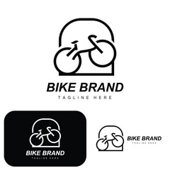 Bicycle Logo, Vehicle Vector, Bicycle Silhouette Icon, Simple Design Inspiration