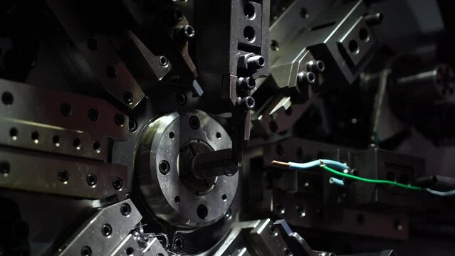 Manufacture of various types of wire metal springs on a high-precision automatic bending machine with a CNC mechanism