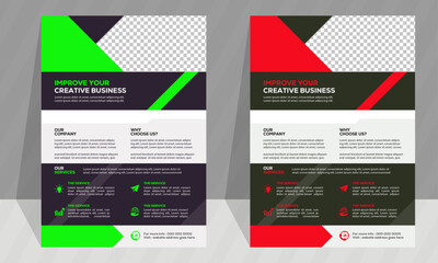 Colorful creative corporate business flyer design, abstract business flyer, A4 flyer design for print, multipurpose flyer layout, brochure design, flyer design, corporate business flyer template.