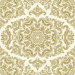 Fototapeta premium Orient vector classic golden pattern. Seamless abstract background with vintage elements. Orient pattern. Ornament for wallpapers and packaging