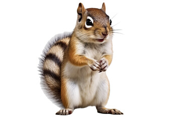 A Chipmunk isolated on transparent background - Generative AI