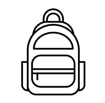 recommend clip art: Backpack back to school cartoon outline icon