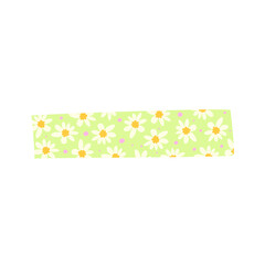 Tape Paper Sticker vibrant flora. Sticky for scrapbook nd border scotch. Washi strip vibrant color. Digital tape adhesive. Vector illustration