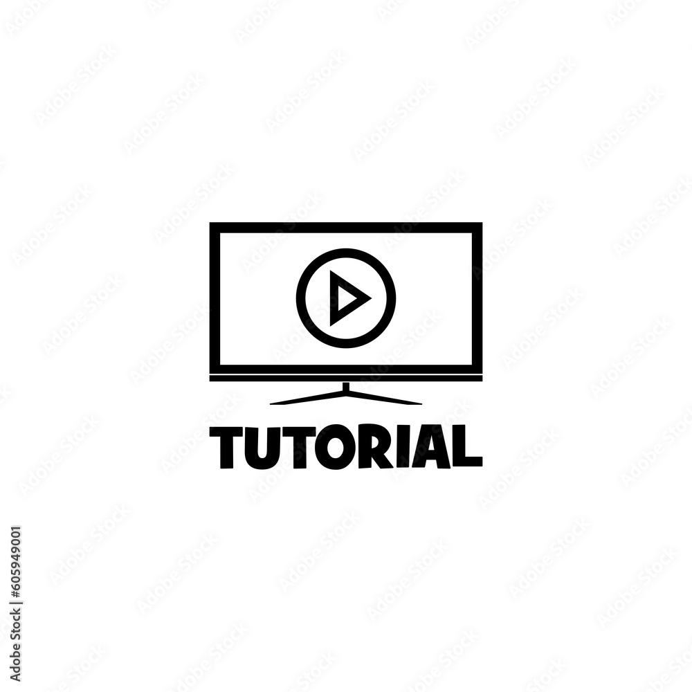 Poster online tutorial icon isolated on transparent background