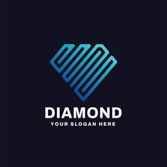 Diamond Logo Vector Icon Illustration