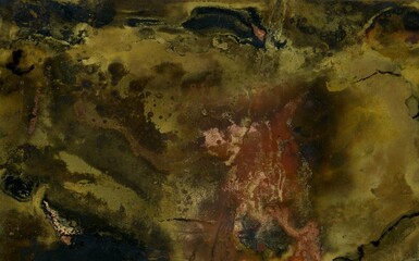 Vintage texture of old oxidized copper with some spots and stains on it Abstract grunge rusty metal texture background for web site or mobile devices design with copy space for text or image.