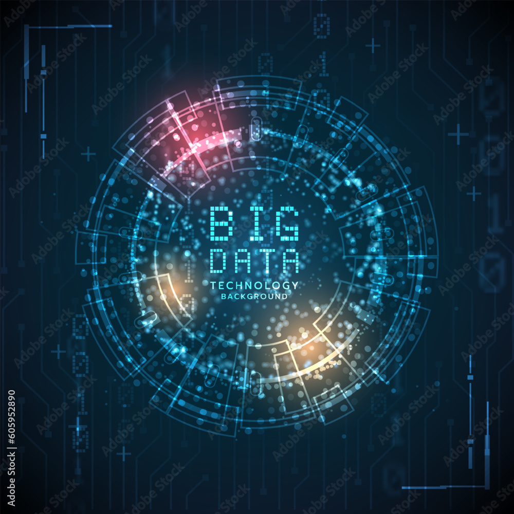 Poster hi-tech digital technology futuristic circuit digital. abstract futuristic design. artificial intell