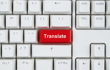 Modern keyboard with translate button