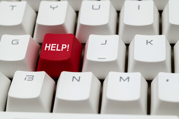 Modern keyboard with help button
