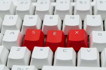 Modern keyboard with sex button