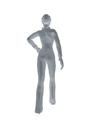 Stylish young women dressed in trendy clothes. Fashionable casual and formal outfits. 3D polygonal vector illustration. Girl boss. Fashion girl in sunglasses girl boss. woman face vector illustration.