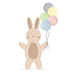 bunny with balloon