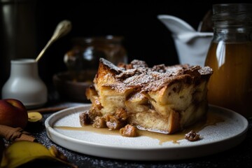decadent french toast bake with cinnamon and sugar, created with generative ai