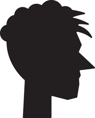 male face side view avatar