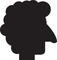 male face side view avatar