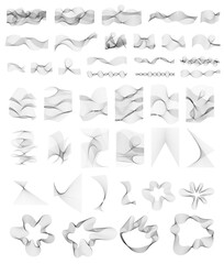 Fototapeta premium 3D shape form y2k millennium background wall art clipart poster splash screen backdrop render abstract futuristic
