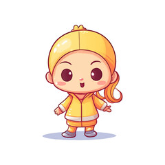 cute children cartoon character vector illustration