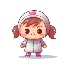 cute children cartoon character vector illustration