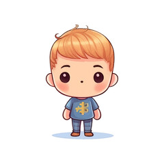 cute children cartoon character vector illustration