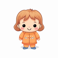 cute children cartoon character vector illustration
