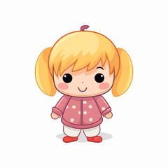cute children cartoon character vector illustration