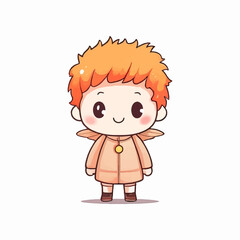 cute children cartoon character vector illustration