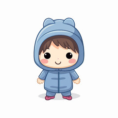 cute children cartoon character vector illustration